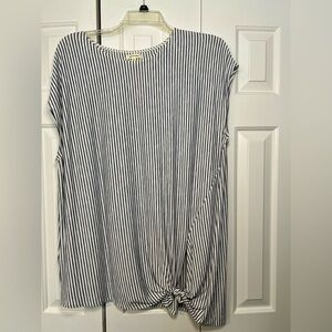 Max Studio Black and White Striped Blouse